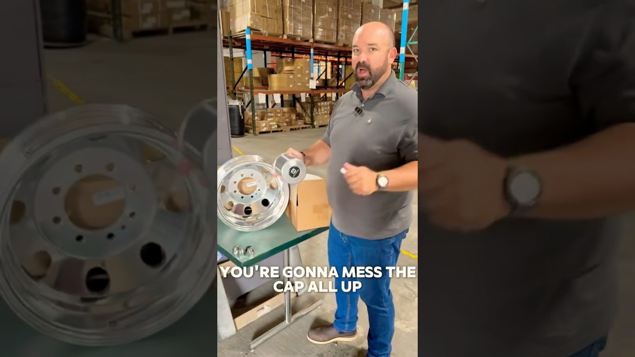 Alcoa cap installation for Ford E-series chassis. #alcoawheels #ford