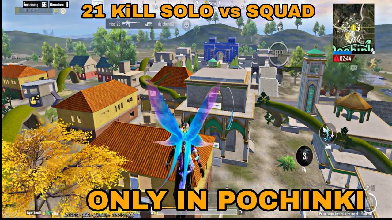 4.2 UPDATE SOLO vs SQUAD 🤯 21Finishes ONLY IN POCHINKI #pubgmobile #youtube #bgmi 