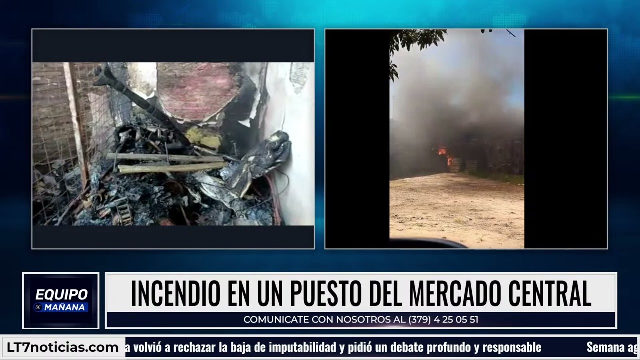 Incendio en un puesto del Mercado Central: Roberto Ojeda habló con el damnificado