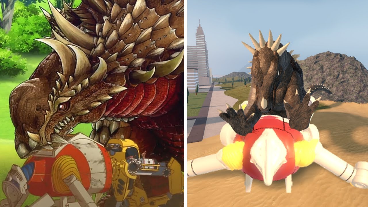 ANGUIRUS VS JET JAGUAR SP Netflix VS Kaiju Universe (100% COMBATE)
