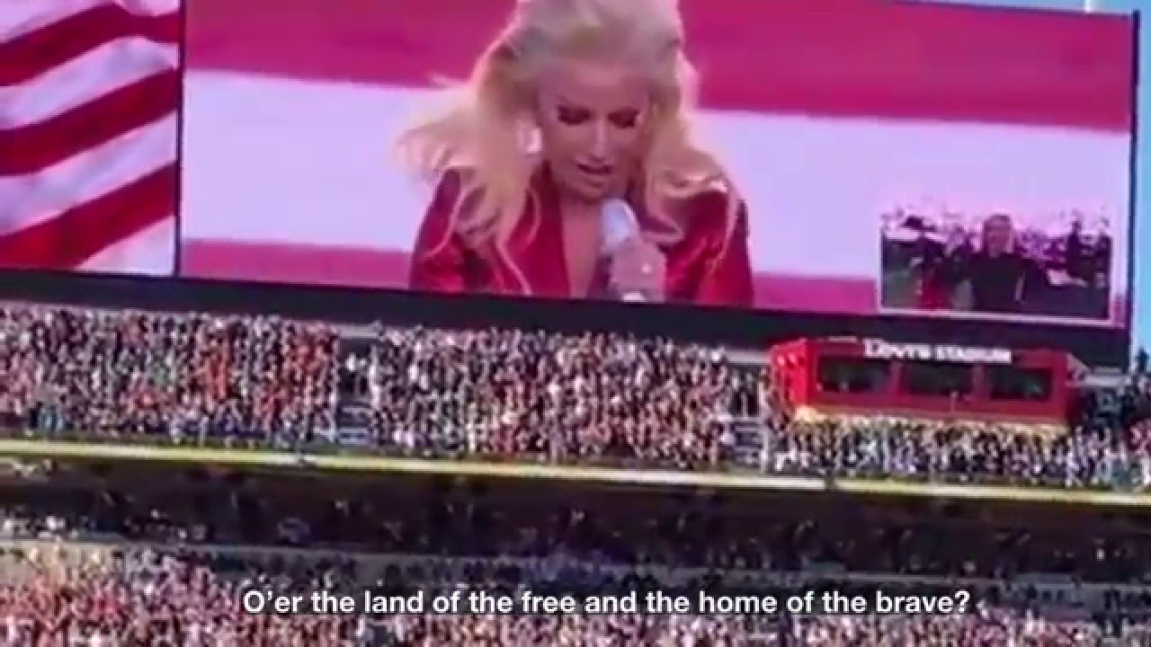 Marlee Matlin signing the National Anthem at the Super Bowl 50 w/ Lady Gaga CC