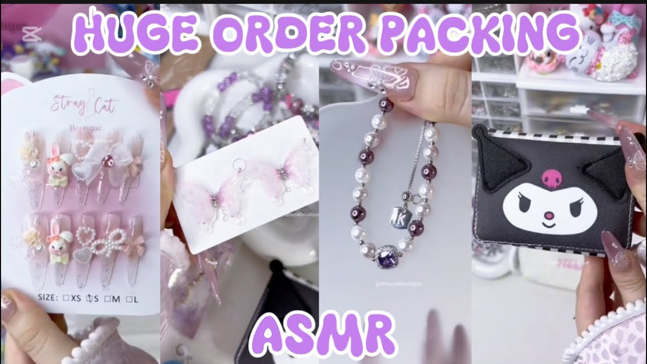 HUGE ORDERS PACKING 😻✨(ASMR)||SMALL BUSINESS 