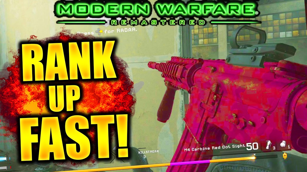 HOW TO RANK UP FAST IN MODERN WARFARE REMASTERED! LEVEL UP AND PRESTIGE FAST IN COD 4 REMASTERED!