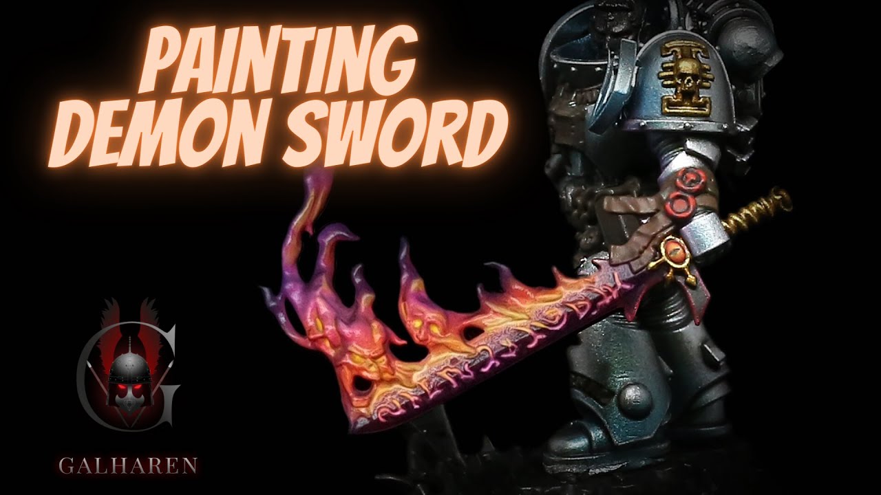 РИСУЕМ ДЕМОНИЧЕСКИЙ МЕЧ! ][ Кастелян Серых Рыцарей Кроу ][ Warhammer40000