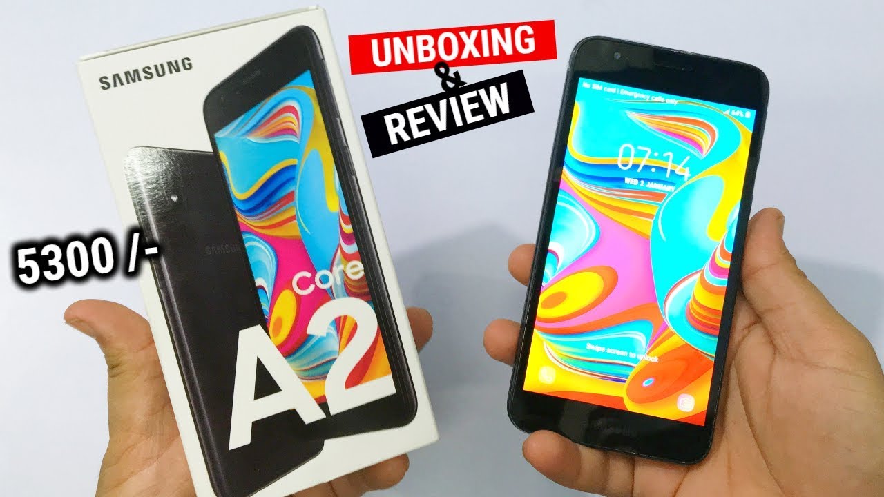 Samsung Galaxy A2 Core Unboxing and Full Review in HINDI II Budget Phone 5290/-