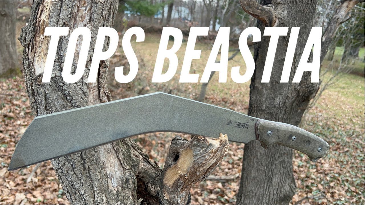 Tops Knives Beastia: Survival Knife, Outdoor Tool | Chopping &  Slashing with a T-Rex Fingernail 🦖