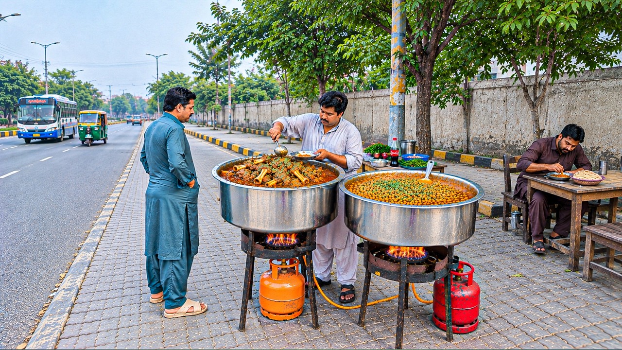 LOCAL MORNING BREAKFAST | AUTHENTIC PAKISTANI STREET FOOD | TRADITIONAL FOOD COMPILATION