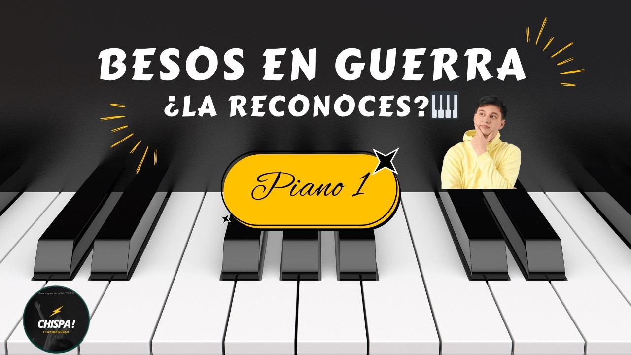 Besos En Guerra – Piano 1 (Versión Estudio) | Reconocimiento de Notas 🎹