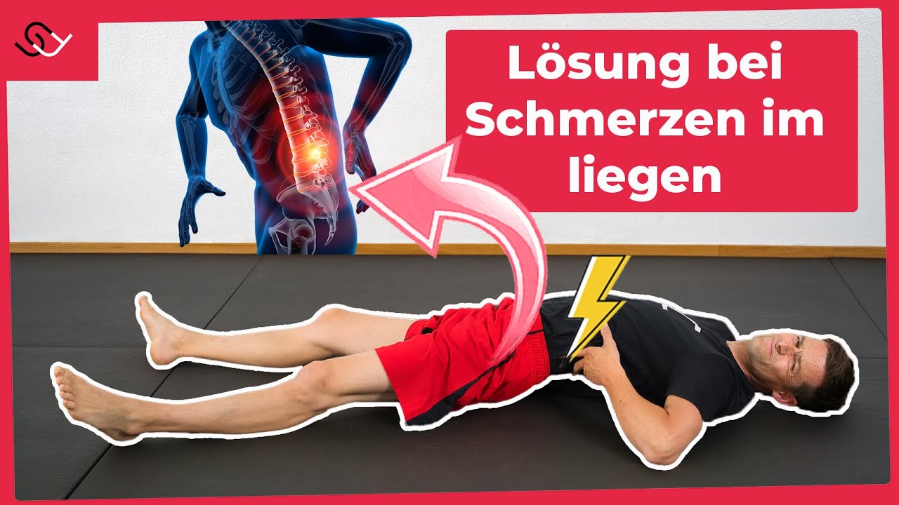 Rückenschmerzen im Liegen (unterer Rücken) LOSWERDEN!