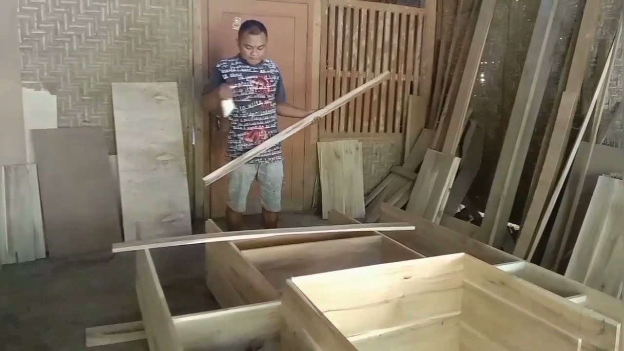 cara membuat lemari bufet