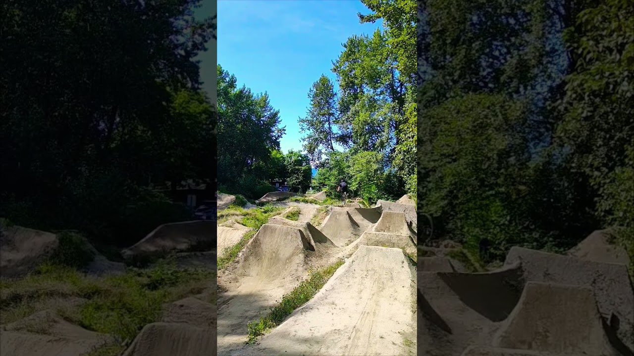 Vanier bike park Vancouver chill dirt jumps! #dirtjumps #sendit #chillsession #vancouver #canada