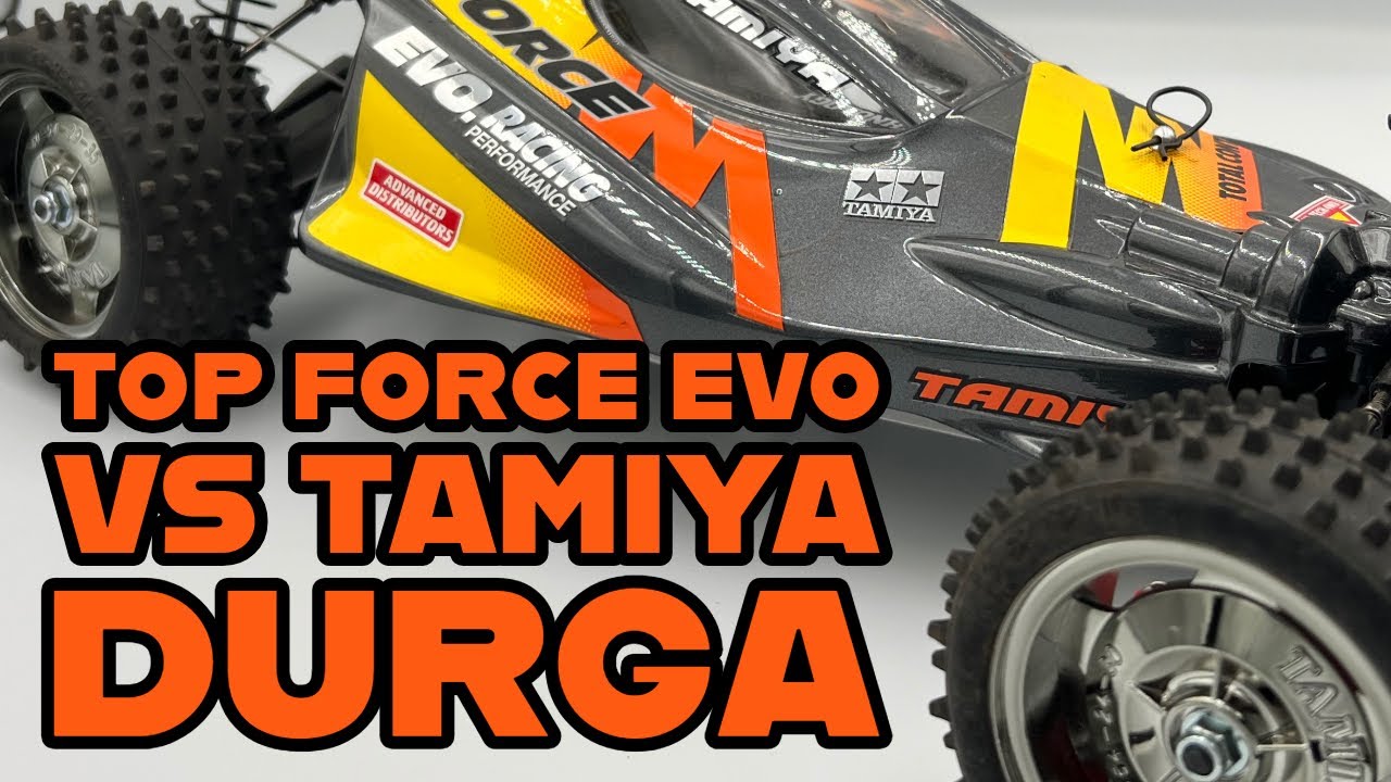 Tamiya Top Force Evo vs Tamiya DB01 Durga 2024 Orchard Boss Battle