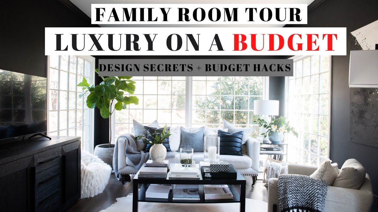 LUXURY ON A BUDGET: IKEA + RESTORATION HARDWARE: FULL SPRING TOUR FAMILY ROOM + Design Secrets