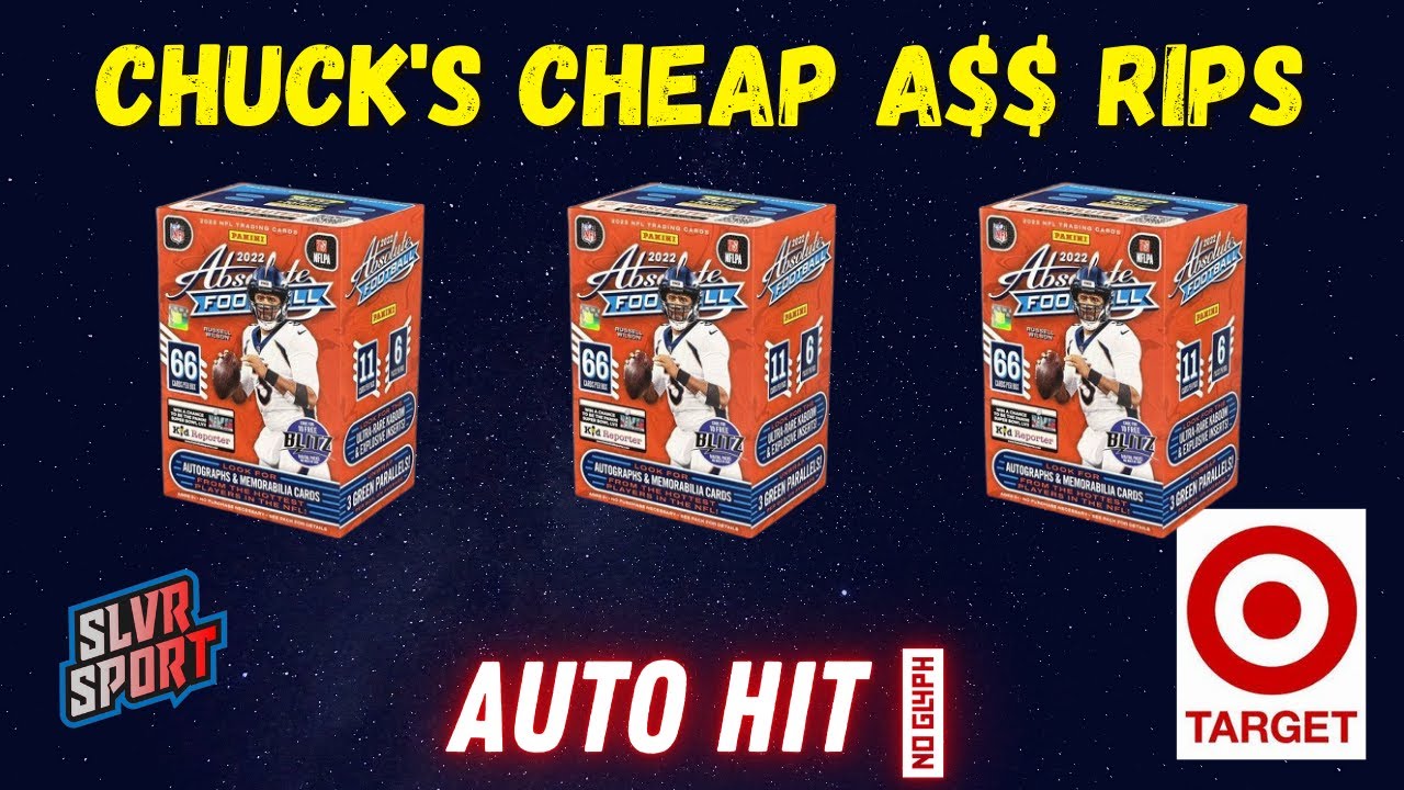 2022 Absolute Football Blaster Box (X3) From Target - Chuck Hit an AUTO!