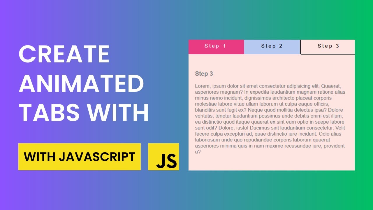 Create Tabs With Javascript