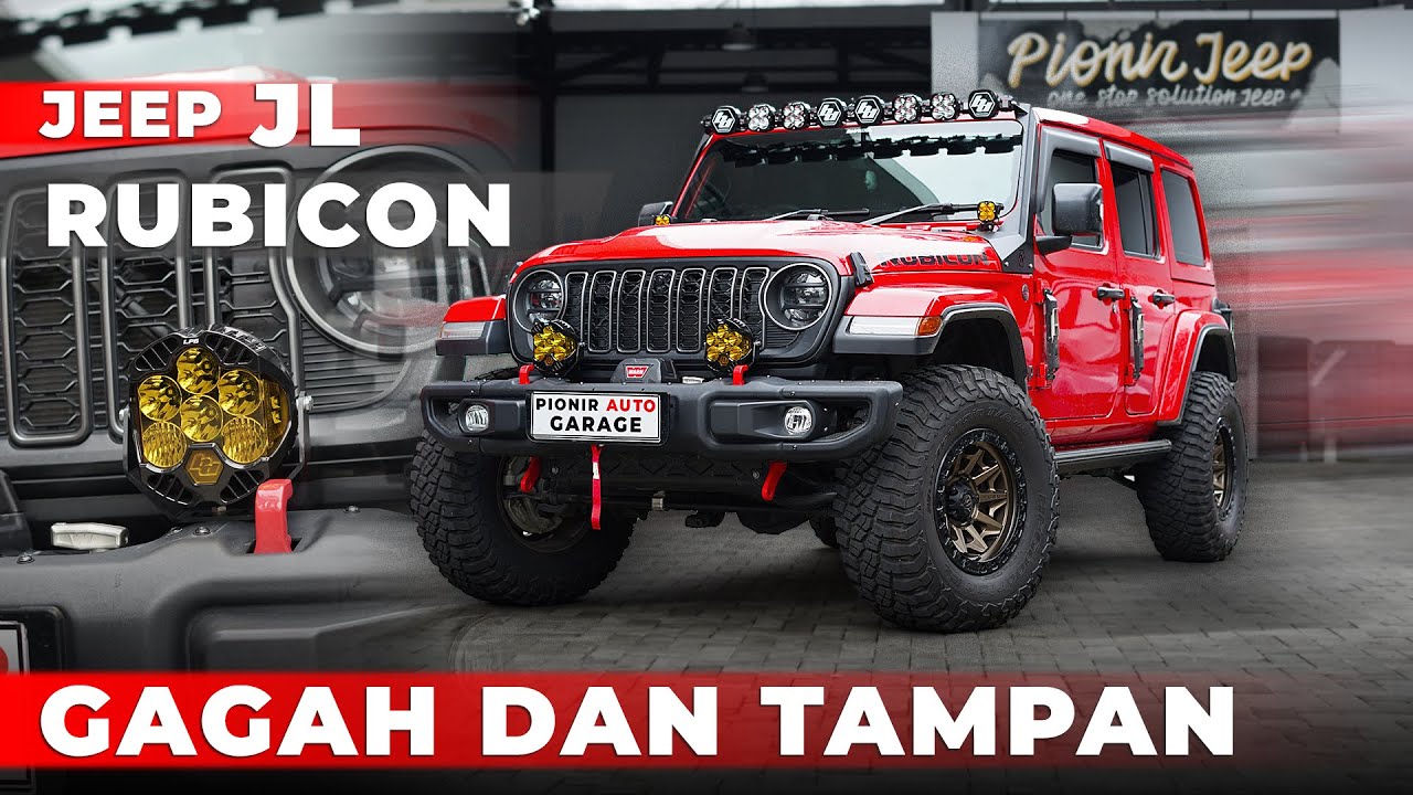 MODIFIKASI JEEP RUBICON JL! FULL AKSESORIS PREMIUM AMERIKA: BAN BESAR, VELG, BEMPER DLL SIAP OFFROAD