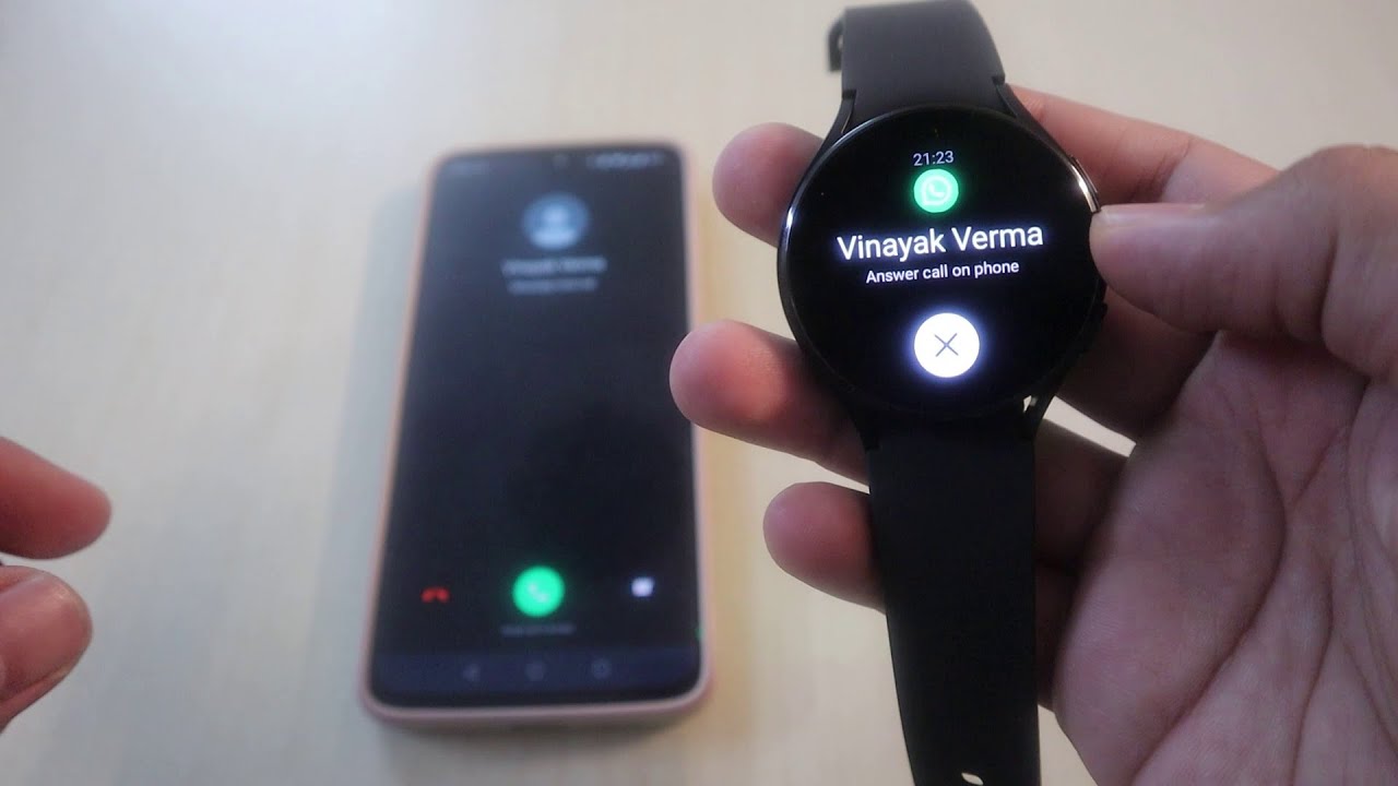 WhatsApp Notification and Incoming Call on Galaxy Watch 4 #smartwatch