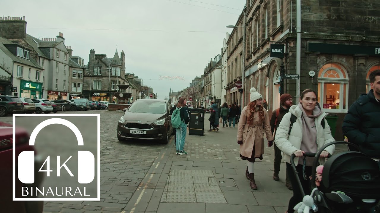 St Andrews Festive Walk 🎁 Historic Streets & Holiday Glow ✨ | 4K