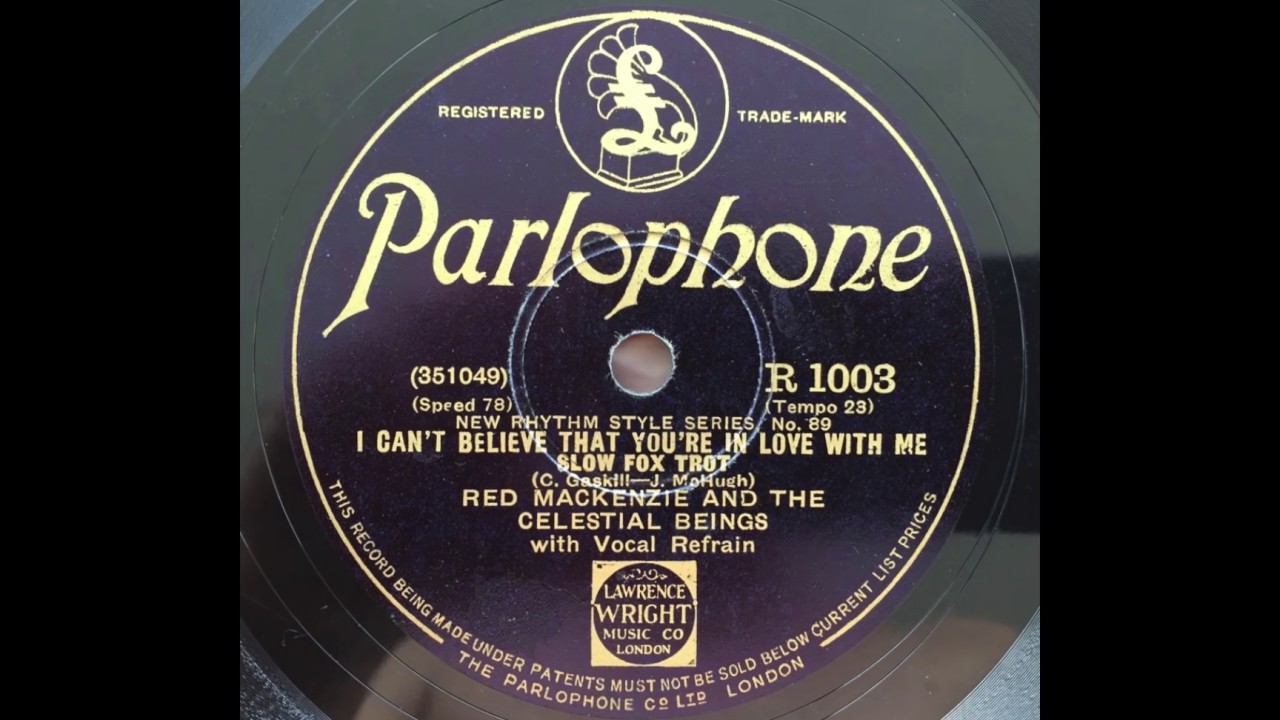 I Can't Believe That You're In Love With Me - Red McKenzie & The Celestial Beings (Coleman Hawkins)