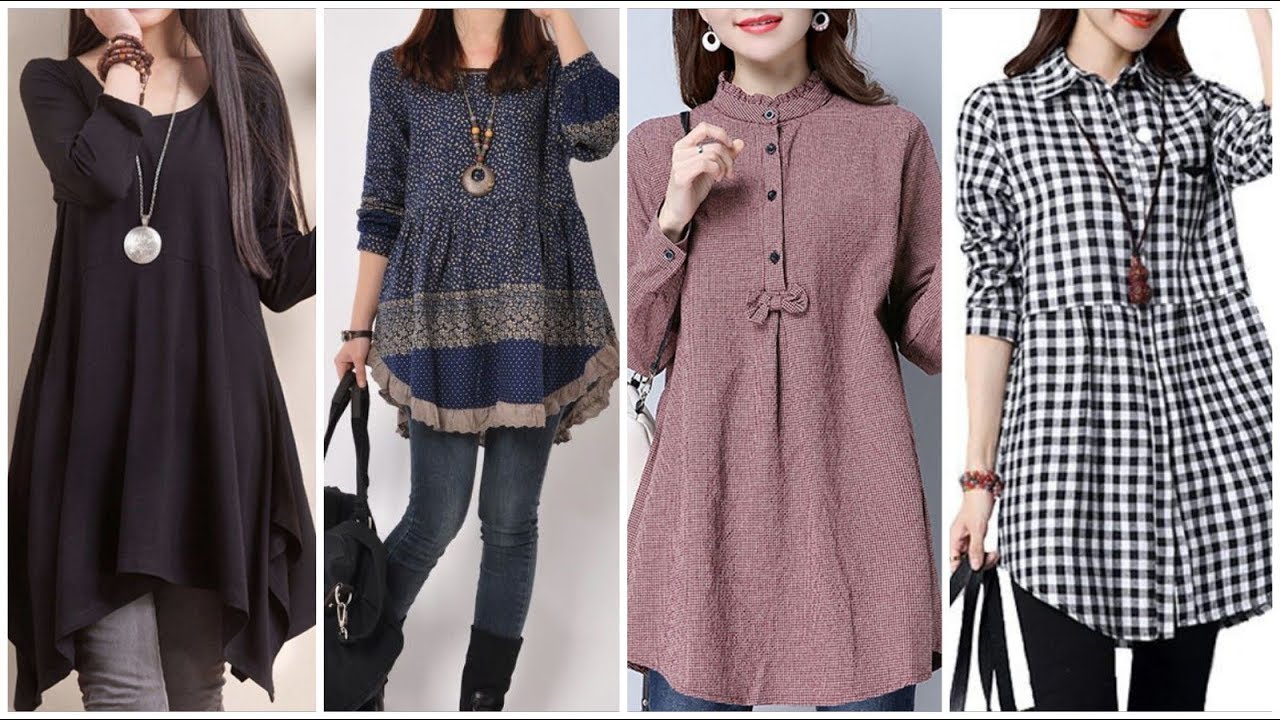 New beautiful and stylish casual wear short shirts & frock kurtis design