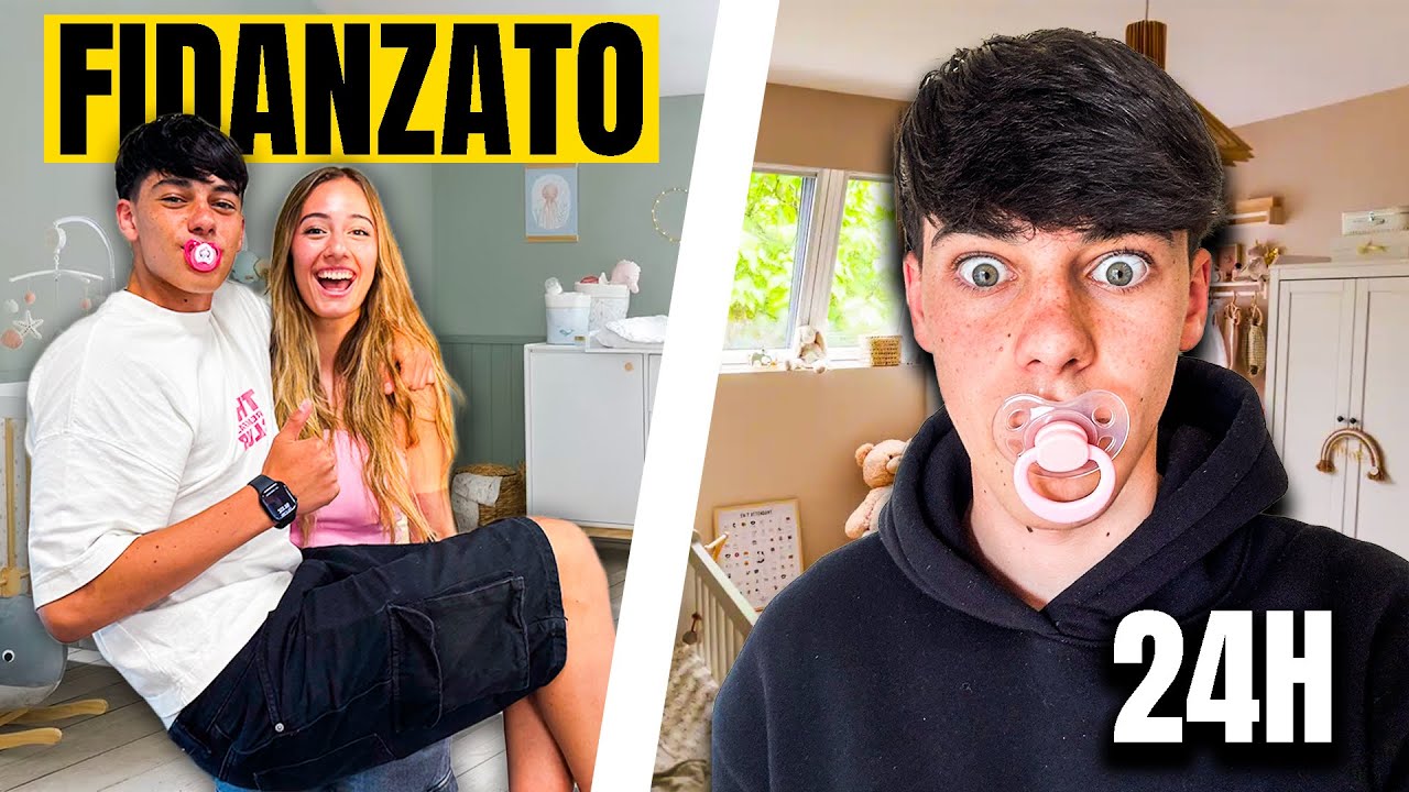 TRASFORMO IL MIO FIDANZATO IN UN NEONATO PER 24 ORE *mamma Viola*