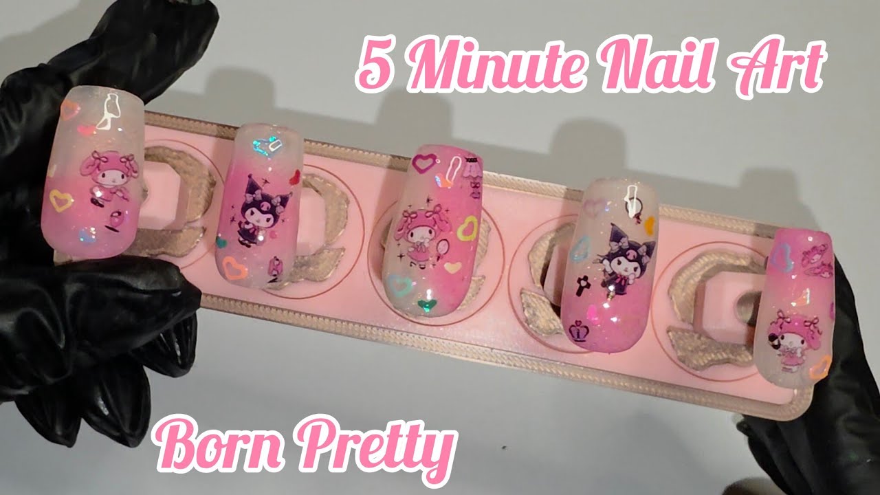 Easy Nail Art | Beginner Friendly Press On Nails @bornprettyofficial #nails #nailart #gelnails 