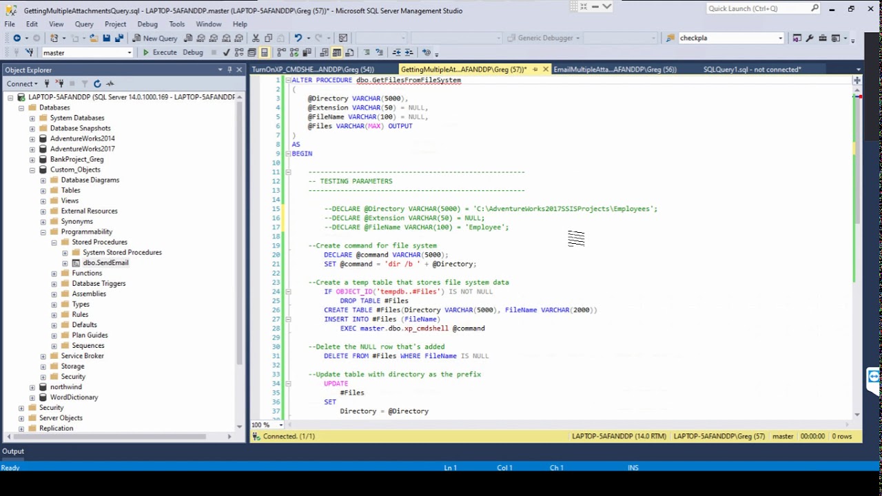4. Send Email From SQL Server With Attachments