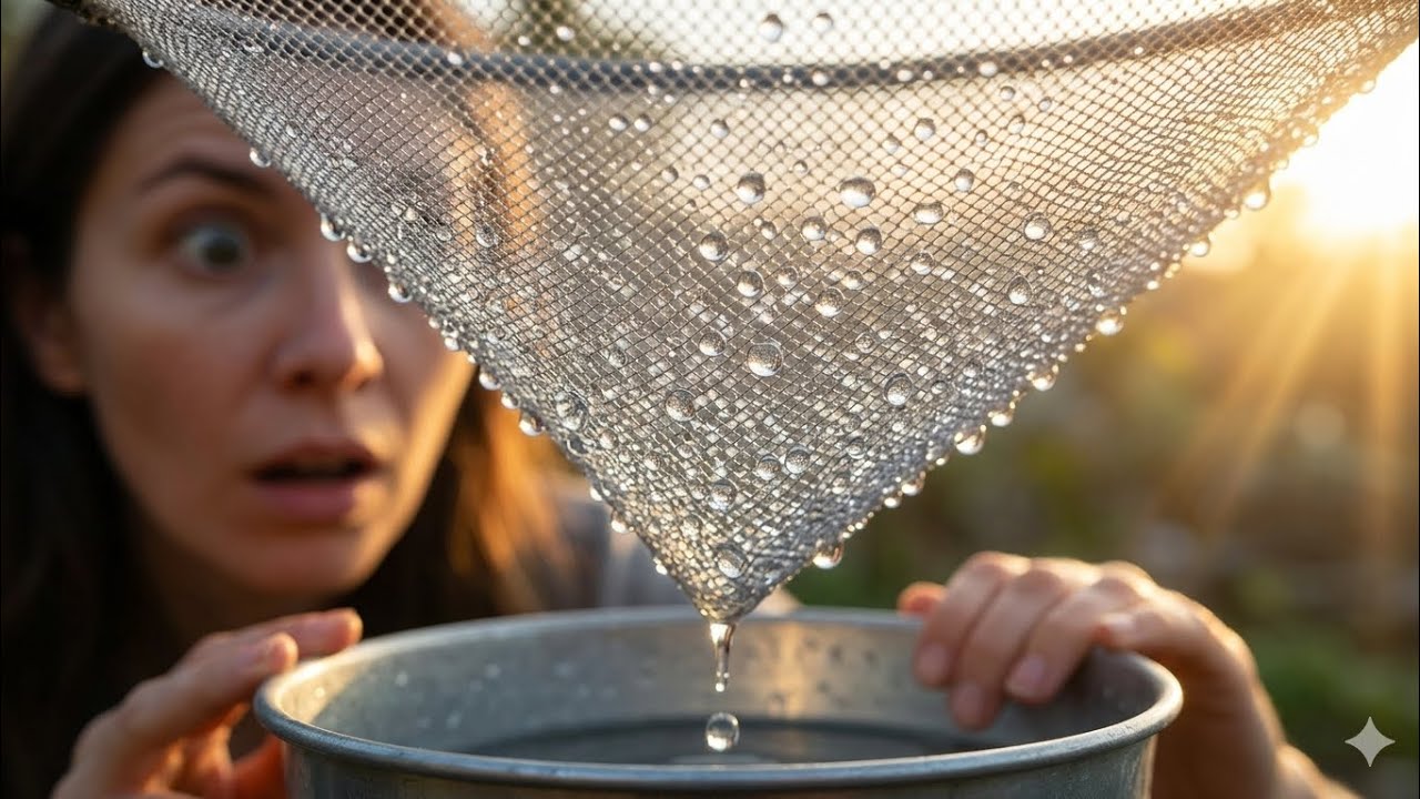 Free Endless Water Collecting System. The Mesh Method #water#diy