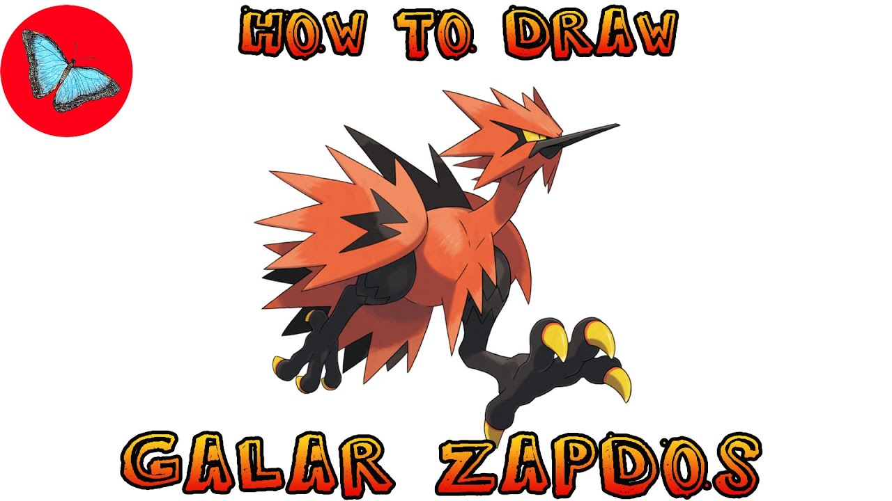 How To Draw Galar Zapdos Pokemon | Drawing Animals