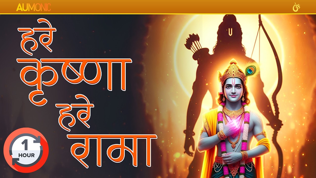 हरे कृष्ण हरे रामा | Hare Krishna Hare Rama | 1 Hour Meditative Kirtan Loop | Aumonic #iskcon
