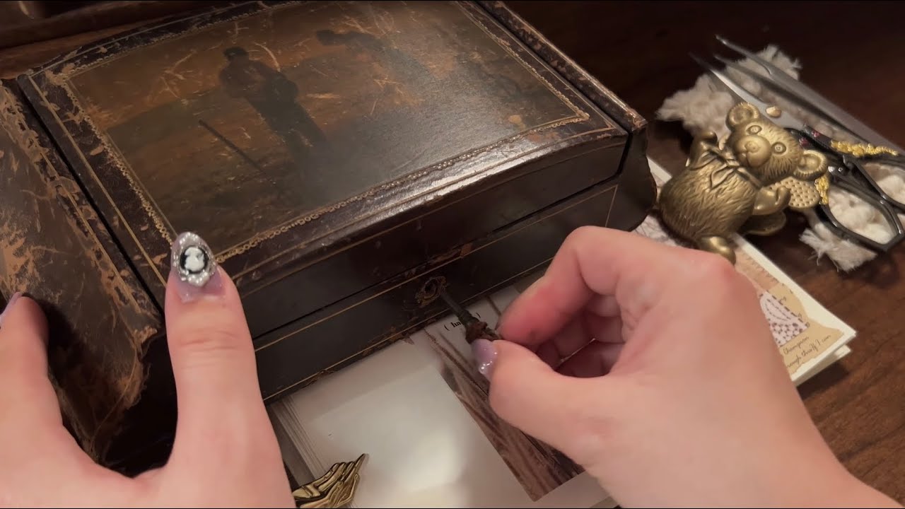 다꾸asmr 새로운 스티커로 빈티지 다이어리를 꾸며 보았다 Vintage journal • NO BGM • 4K