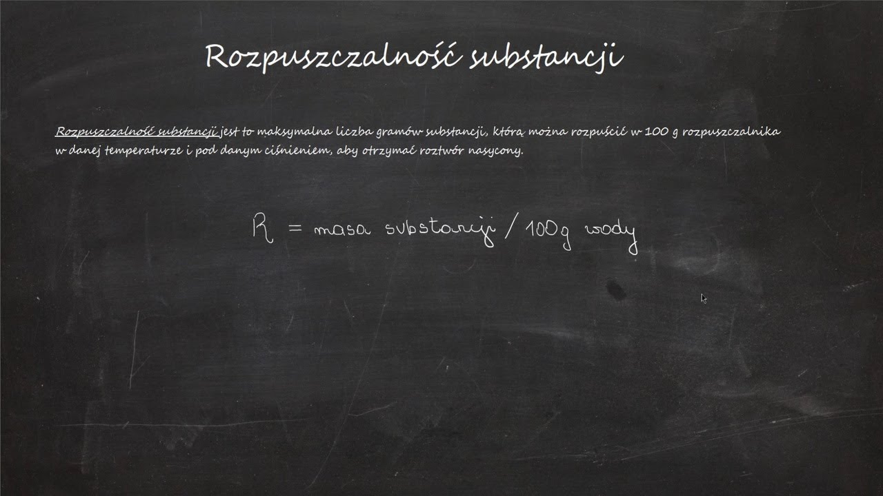 Rozpuszczalność substancji. Roztwory nasycone i nienasycone — typowo pod kartkówkę