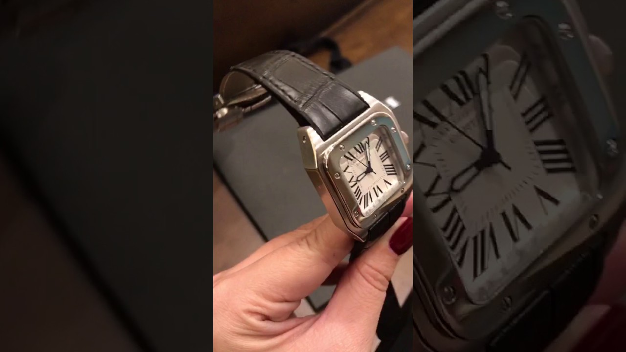 Cartier Santos 100 in Quartz movement
