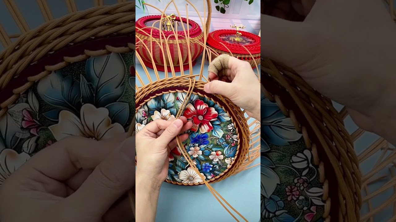 How to Weave Storage Basket with PE Rattan #diy #craft #handmade