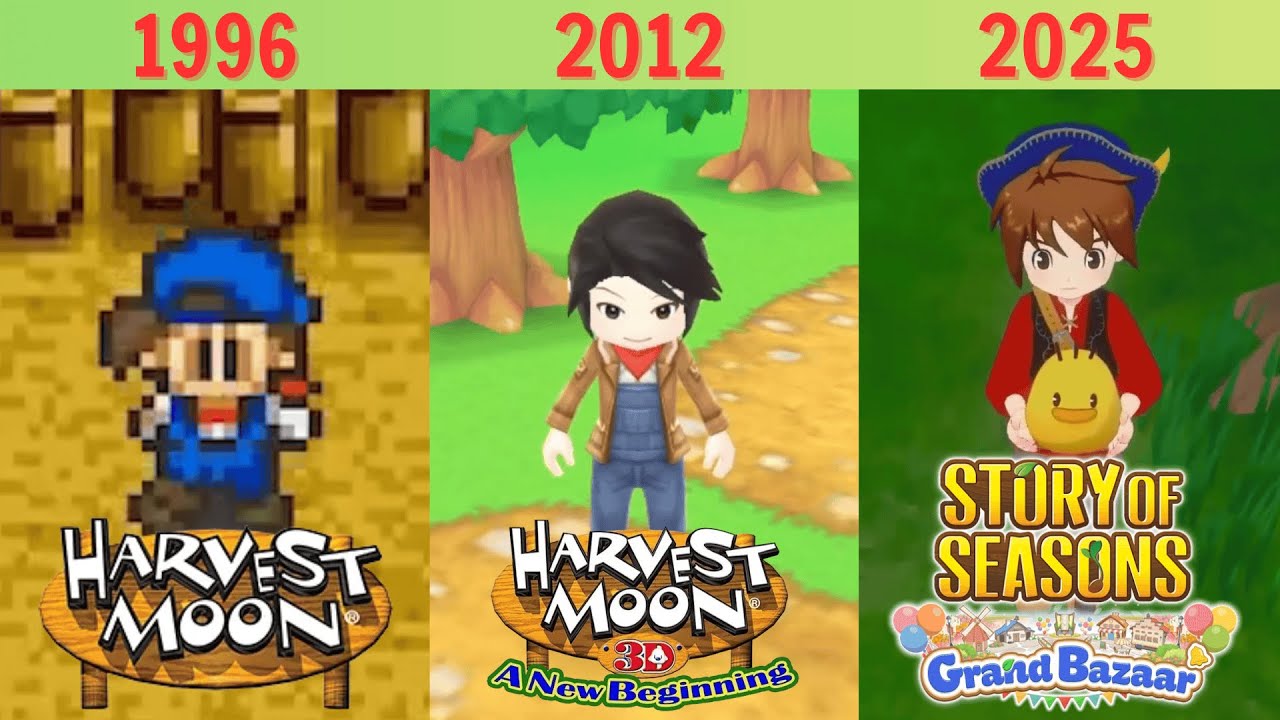 Evolution of Story of Seasons (Harvest Moon) Games (1996&ndash;2025)