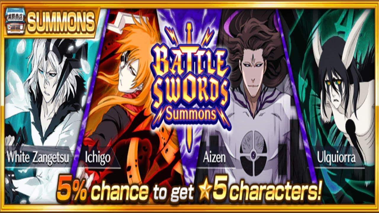 1250 ORB Battle Swords Summons Bleach Brave Souls