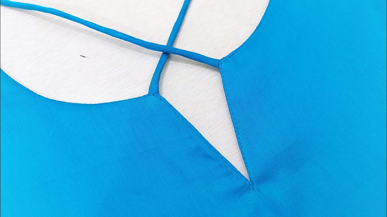 Simple Sober Neck Design with Dori Cutting and Stitching | Reet Sewing Crafts
