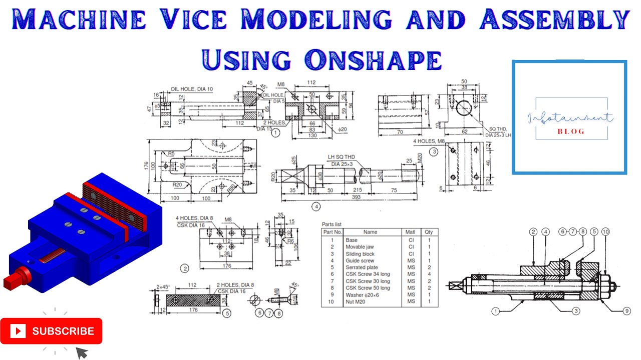 MACHINE VICE Modeling and Assembly using Onshape