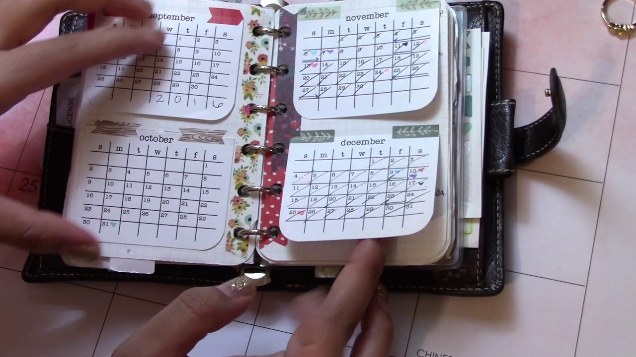 Filofax Pocket Holborn January 2017 Setup