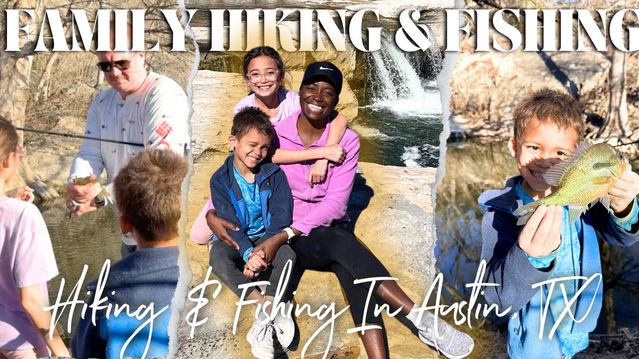 Family Hiking & Fishing Day At State Park // Exploring McKinney Falls Start Park In Austin