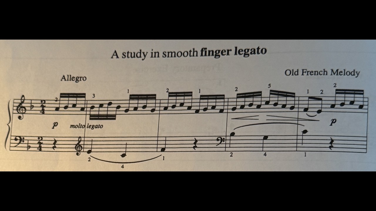 Old French Melody (pg. 36) - John Thomason’s 2nd Grade Book
