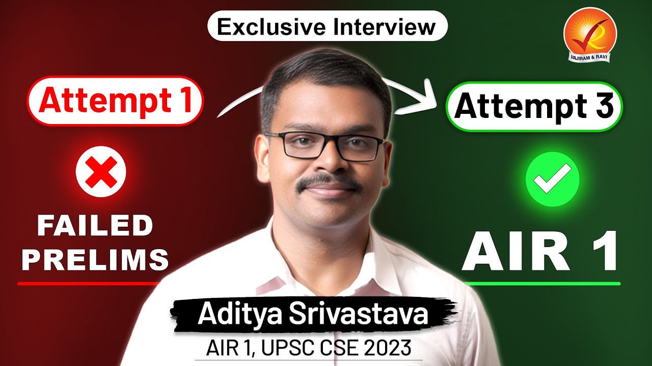 Unveiling the Unknown Success Secrets of AIR 1, IAS Aditya Srivastava | UPSC CSE 2023 Topper!