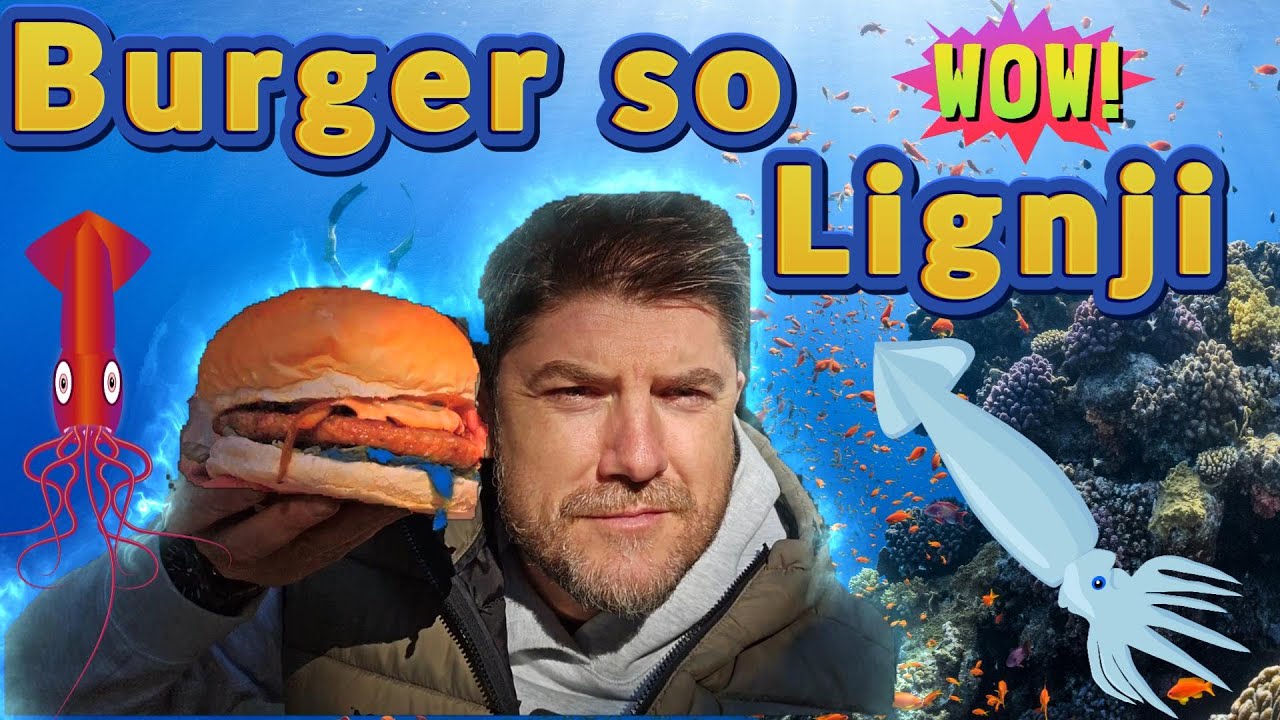 Burger so Lignji vo Skopje!! Najgolemiot Burger vo Makedonija!!