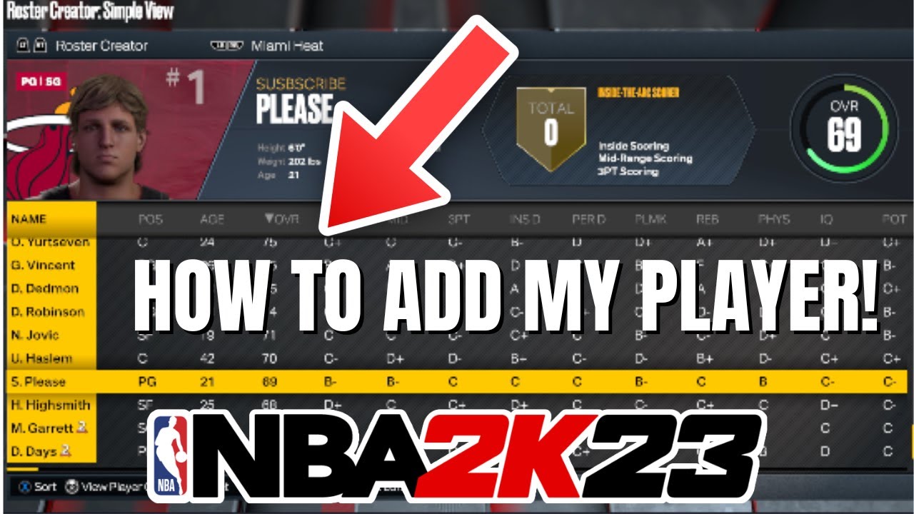 How To Assign a Created Player To a Team in NBA 2k23!