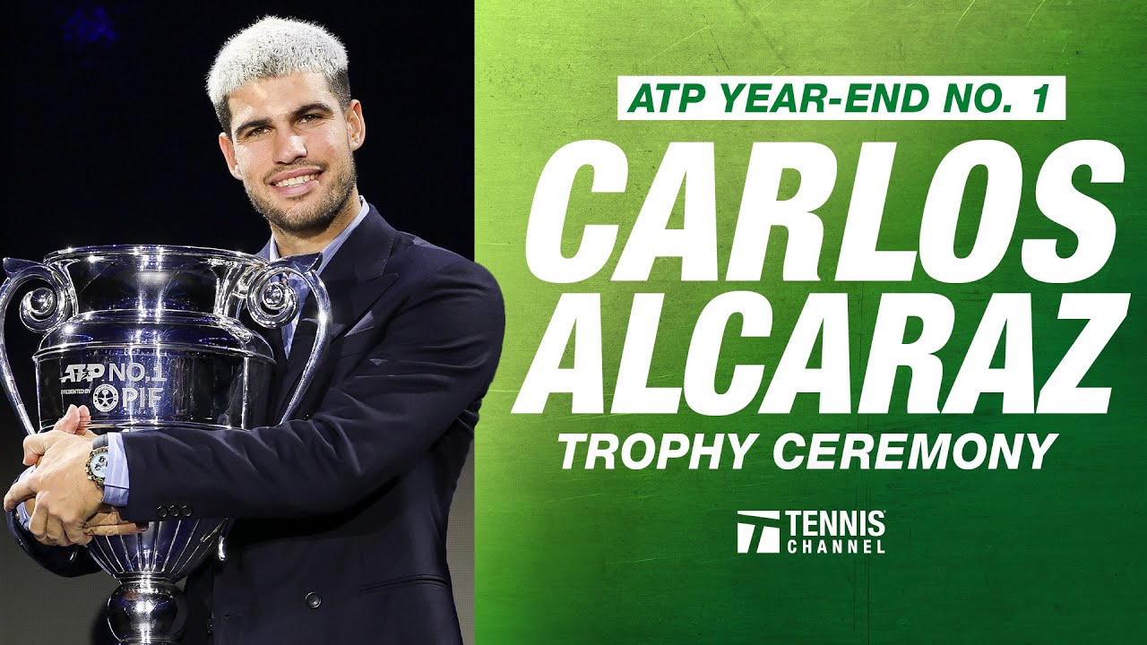 Carlos Alcaraz Year-End No. 1 Trophy Ceremony & Speech | 2025 ATP Finals