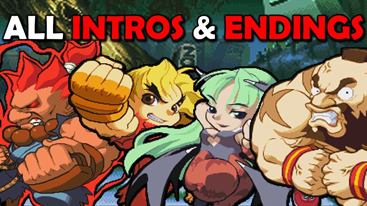 Super Gem Fighter mini Mix (Pocket Fighter) All Character Intros Cutscene Endings