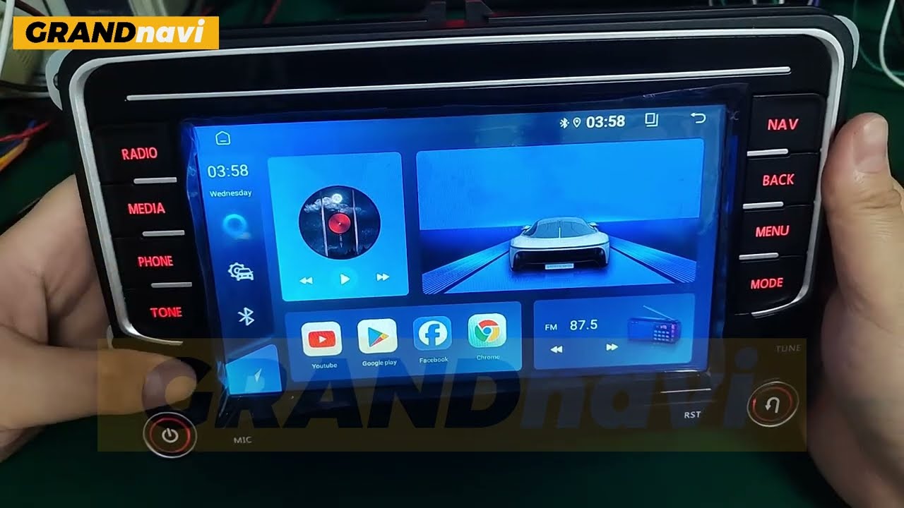 Video for VW Volkswagen Android radio change button light color