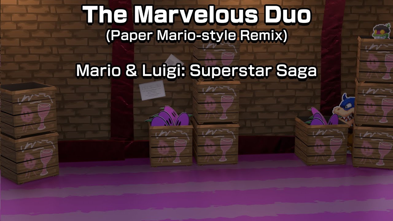 Mario & Luigi: Superstar Saga - The Marvelous Duo (Popple Battle Theme) Paper Mario-style Remix