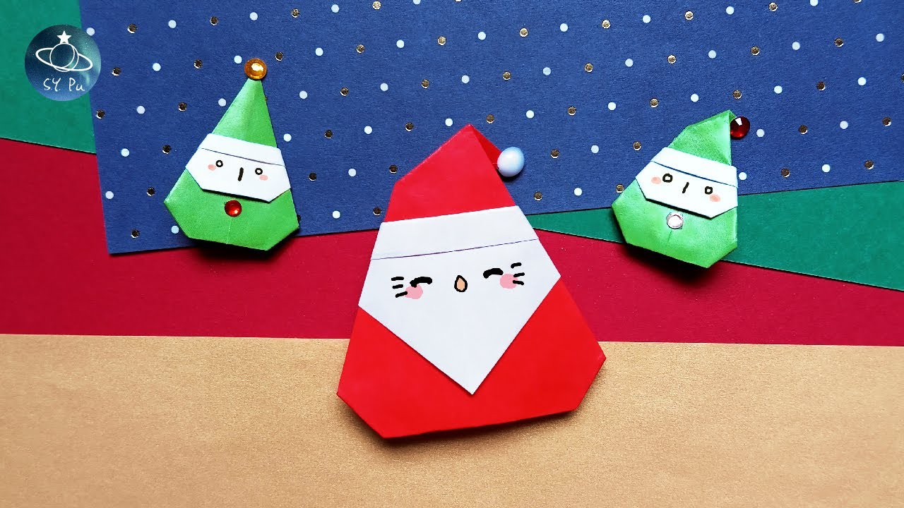 Santa Claus & Elf Easy Origami Tutorial║聖誕老人 小精靈 簡單摺紙 教學║サンタクロース エルフ 妖精 簡単 折り紙