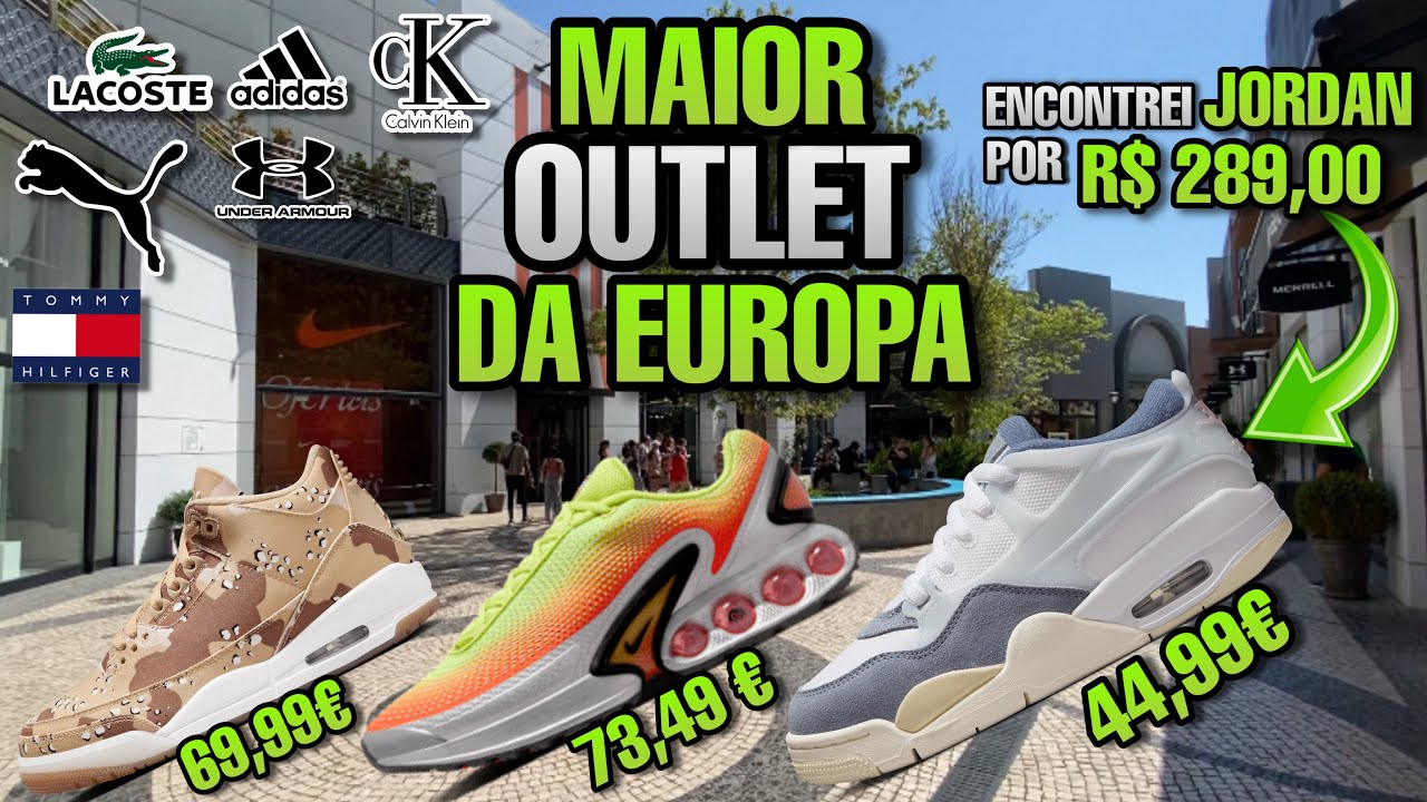 Visitei o MAIOR OUTLET da EUROPA - Freeport Lisboa - Tênis Originais e Baratos!